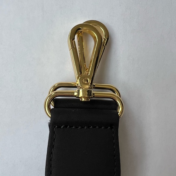 Stoney Clover Lane Noir Black Nylon Duffel Bag with Gold Metal Hardware - Picture 8 of 14